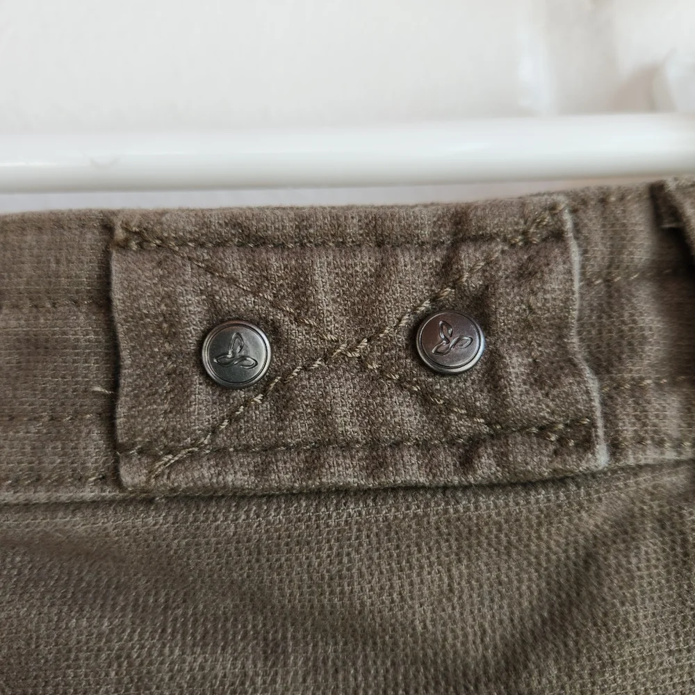 Prana Green Skirt Pockets Casual Organic Cotton Size 2